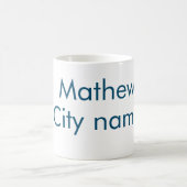 Mug simple lettre initiale monogramme ajouter votre no (Centre)