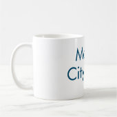 Mug simple lettre initiale monogramme ajouter votre no (Gauche)