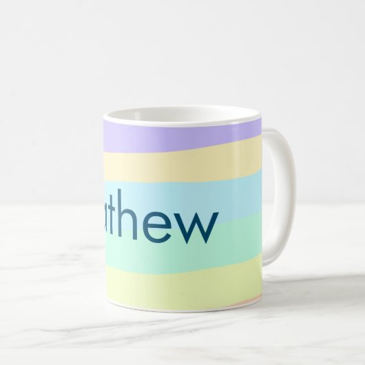 Mug simple lettre initiale monogramme ajouter votre no (Devant droit)