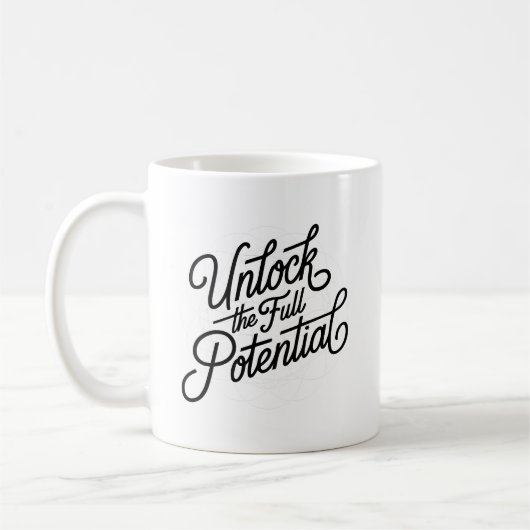 Mug Simple lettre manuscrite libère tout le potentiel (Gauche)