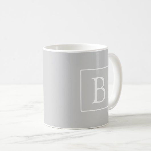 Mug Simple Light Grey monogram (Devant droit)