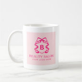 Mug Simple logo de société rose moderne Beauté Entrepr (Gauche)