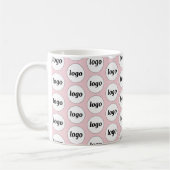 Mug Simple Logo Entreprise Marque Modèle Rose Pâle (Gauche)