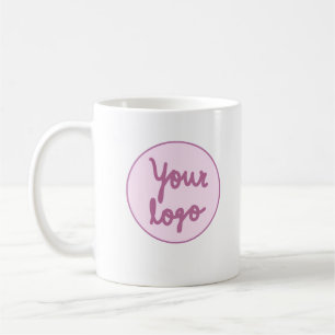 Mug Simple logo personnalisé élégant minimal ici entre