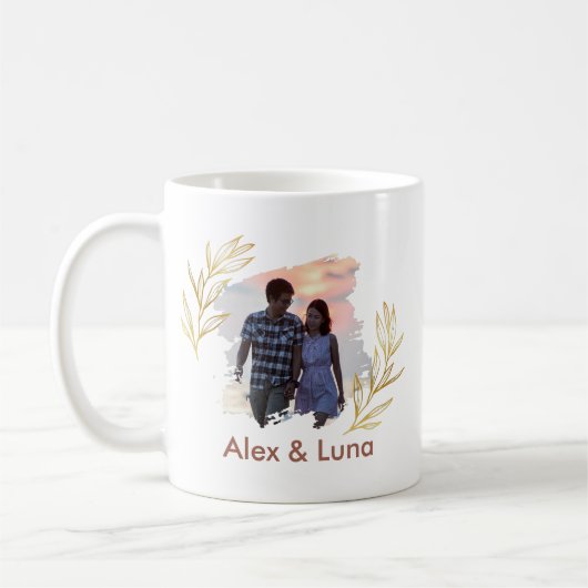 Mug Simple Love Elegant Couple Gift Romantic Warm Cute (Gauche)