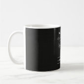 Mug Simple mais élégant : Linge noir avec Monogramme (Gauche)