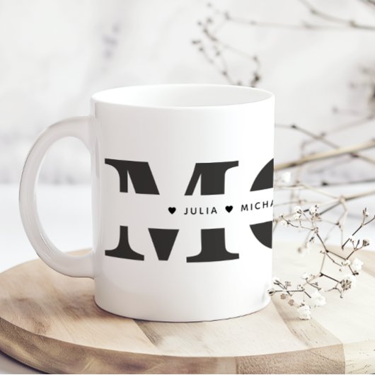 Mug Simple Maman Blanc Noir Ajouter Noms