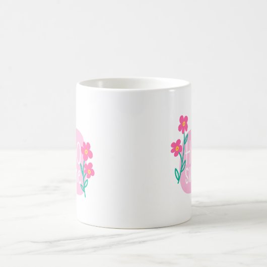 Mug Simple Matin Joyeux soleil rose (Centre)