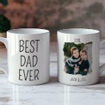 Mug Simple meilleur DAD Jamais Elegant Keepsaké Enfant<br><div class="desc">Simple Meilleur DAD Jamais Élégant Gardien Enfants Photo Mug café à deux tons</div>