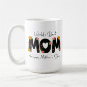 Mug Simple Meilleure Maman du Monde Calligraphie pour (Gauche)