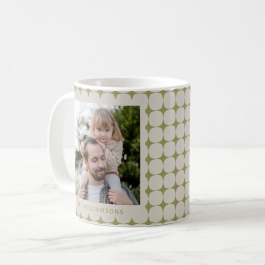 Mug Simple Mi-Siècle moderne Sage Vert Photo (Devant gauche)