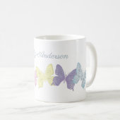 Mug Simple mignon Pastel Botanique Papillons de la nat (Devant droit)