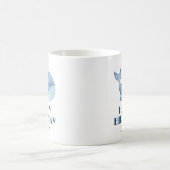 Mug Simple mignonne Baleine Bleu Mer Joyeux Anniversai (Centre)