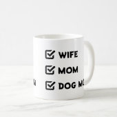 Mug Simple mignonne Case à cocher Femme Maman Chien ma (Devant droit)