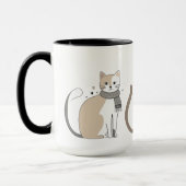 Mug Simple mignonne chatte chatte animal meow pet Vale (Gauche)