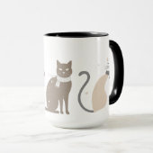 Mug Simple mignonne chatte chatte animal meow pet Vale (Devant droit)