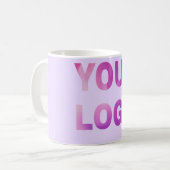 Mug simple minimal add your logo/design here text      (Devant gauche)