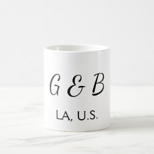 Mug SIMPLE MINIMAL ajoutez le nom de votre couple text