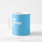 Mug simple minimal bleu moderne (Devant gauche)