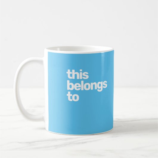 Mug simple minimal bleu moderne (Gauche)