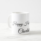 Mug SIMPLE MINIMAL.CUTIE AJOUTER LE NOM BÉBÉ heureux H (Devant gauche)