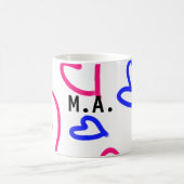 Mug SIMPLE MINIMAL.CUTIE AJOUTER NOM BÉBÉ cœur ajouter (Centre)