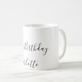 Mug SIMPLE MINIMAL.CUTIE AJOUTER NOM BÉBÉ joyeux anniv (Devant droit)