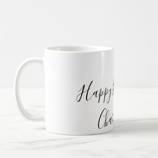 Mug SIMPLE MINIMAL.CUTIE AJOUTER NOM BÉBÉ joyeux anniv (Gauche)