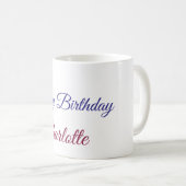 Mug SIMPLE MINIMAL.CUTIE AJOUTER NOM BÉBÉ joyeux anniv (Devant droit)