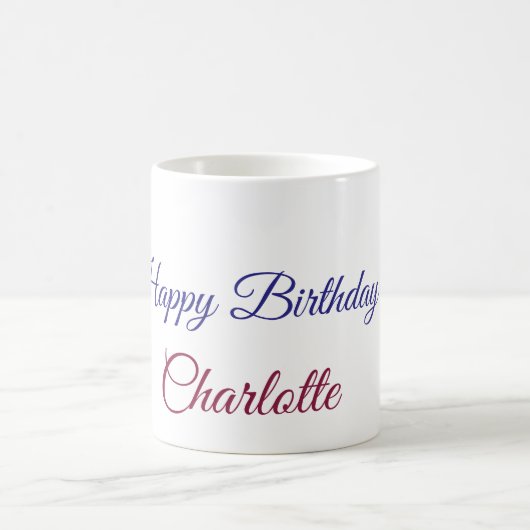Mug SIMPLE MINIMAL.CUTIE AJOUTER NOM BÉBÉ joyeux anniv (Centre)