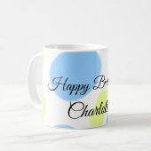 Mug SIMPLE MINIMAL.CUTIE AJOUTER NOM BÉBÉ joyeux anniv (Devant gauche)