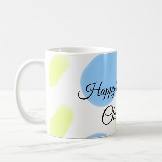 Mug SIMPLE MINIMAL.CUTIE AJOUTER NOM BÉBÉ joyeux anniv (Gauche)
