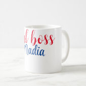 Mug simple minimal girl boss ajouter nom texte image e (Devant droit)