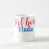 Mug simple minimal girl boss ajouter nom texte image e (Centre)