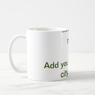 Mug Simple minimal vert ajoutez votre texte nom photo