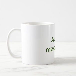 Mug Simple minimal vert ajoutez votre texte nom photo