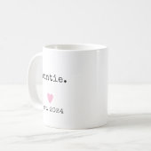 Mug Simple minimaliste Coeur Personnalisé Année Nouvel (Devant gauche)