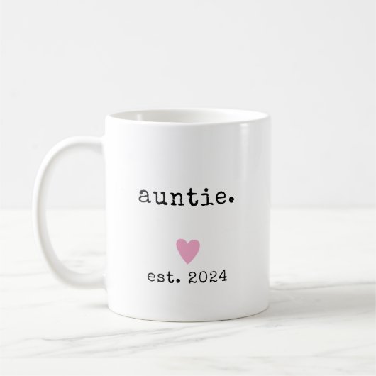 Mug Simple minimaliste Coeur Personnalisé Année Nouvel (Gauche)