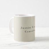Mug Simple minimaliste Conception simple Votre nom (Devant gauche)