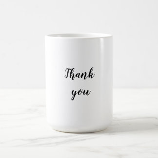 Mug Simple minimaliste élégant merci élégante coutume