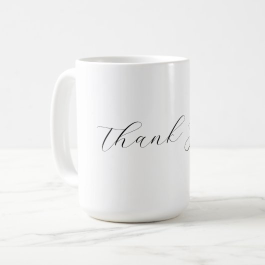Mug Simple minimaliste élégant merci élégante coutume  (Devant gauche)