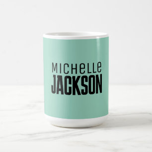 Mug Simple minimaliste Moderne Votre Nom Message
