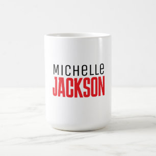 Mug Simple minimaliste Moderne Votre Nom Message
