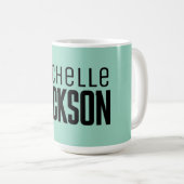 Mug Simple minimaliste Moderne Votre Nom Message (Devant droit)