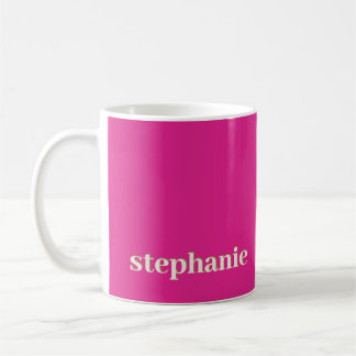 Mug Simple minimaliste Personnalisé Magenta Hot Pink