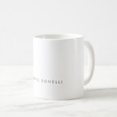 Mug Simple minimaliste simple élégant blanc moderne (Devant droit)