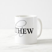 Mug simple minimum ajouter votre nom MONOGRAM GROOMSME (Devant droit)