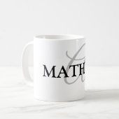 Mug simple minimum ajouter votre nom MONOGRAM GROOMSME (Devant gauche)
