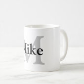 Mug simple minimum ajouter votre nom MONOGRAM GROOMSME (Devant droit)