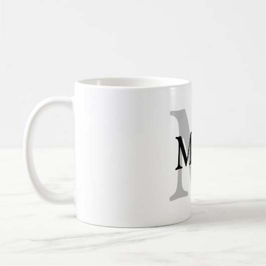 Mug simple minimum ajouter votre nom MONOGRAM GROOMSME (Gauche)